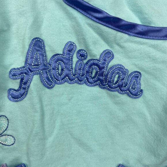 3/$15 Adidas Blue And Purple Ruffled Hooded Sweater Baby - Picture 2 of 9